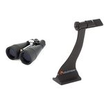 Celestron 71018 SkyMaster 20x80mm Porro Prism Binoculars with Multi-Coated Lens, BaK-4 Prism Glass and Carry Case, Black & 93524 Roof and Porro Binocular Tripod Adapter, Black