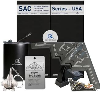 SkyTrove B2 Spirit Stealth Bomber 1:100 Scale Alloy Model with Stand, Custom Mug, Fridge Magnet, Keychain & Luggage Tag, Premium Personalized Aviation Gift Set