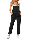 luvamia Womens Overalls Baggy Kawaii Overalls Utility Jumpsuit Women Boho Jumpsuit for Women Going Out Outfits for Women Summer Clothes for Women Trendy Black Size Large Fits UK Size 16 / UK Size 18