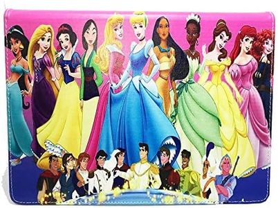 Kids Cartoon Disney Flip Leather iPad Cover Fortnite PJ Mask Frozen Batman Star Wars for iPad 6th 2018 5th Gen Air Pro (Prince and Princess)