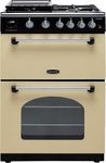 Rangemaster Classic 60 CLA60NGFCR/C 60cm wide Double Oven Gas Cooker with Electric Grill - Cream/Chrome - A+/A Rated