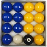 Homegames Pool Table Balls BLUE & YELLOW Pub UK 2" Inch Set