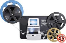 8mm & Super 8 Reels to Digital MovieMaker Film Scanner Converter, Pro Digitizer Machine With 2.4" LCD, Convert 5 Inch and 8 Inch Reels Into 1080P Digital Videos