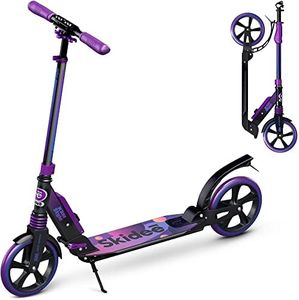 Scooter for Kids Ages 6-12 - Scooters for Teens 12 Years and Up - Adult Scooter with Anti-Shock Suspension - Scooter for Kids 8 Years and Up with 4 Adjustment Levels Handlebar Up to 41 Inches High