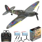 28°C Remote Control Airplanes, 4-CH RC Plane Ready to Fly Spitfire Radio Controlled Aircraft for Beginners with Xpilot Stabilization System, One Key Aerobatic Airplane(76112 RTF)