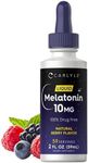 Carlyle Melatonin 10mg | 2 fl oz Liquid Drops | Berry Flavor | for Adults | Non-GMO, Vegetarian Supplement