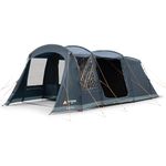 Vango Savannah 400 Family Tent 4 Person Poled Camping Tunnel Tent, Dynamic Weave 100™ Fabric, 4000mm Waterproof, King Size Midnight Bedrooms, Sewn-In Groundsheet & Groundsheet Protector