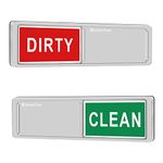 KitchenTour Clean Dirty Magnet for Dishwasher Upgrade Super Strong Magnet - Easy to Read Non-Scratch Magnetic Silver Indicator Sign with Clear, Bold & Colored Text 1.Silver