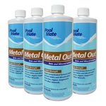 Pool Mate 1-2550-04 Metal Out Stain and Mineral Inhibitor for Swimming Pools,1-Quart, 4-Pack