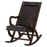 ACME Triton Rocking Chair - - Espresso PU & Walnut