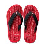 Dr.Ortho Orthopedic Slippers | Acupressure Slippers | Flip-Flops | For Men & Women's Slippers, Red - 8 UK