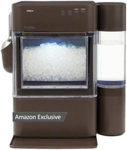 GE Profile Opal Ultra, Countertop Nugget Ice Maker, 1 Gal XL Side Tank, *Amazon Exclusive*, 38 lbs/Day, Pebble Pellet Crushed Ice Machine, WiFi Chocolate Quartz