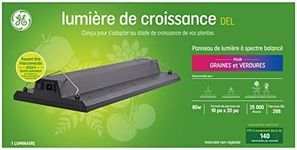 GE Lighting Grow Light LED 80W 20in Linkable Dual Spectrum Panel Light Fixture (1-Pack) (93130012)