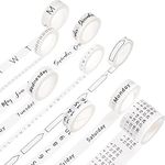 9 Rolls Calendar Washi Tape Set Date Week Calendar Washi Masking Tape Decorative Patterned Marking Tape for Arts Crafts Journal Planner