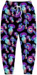 Joggers for Men Funny Pants Casual Track Pants Rave Outfit Athletic Trousers, Mushroom, Medium