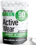 Rockin' Green Activewear Savon Lessive - Natural Eco Laundry Powder Detergent with Tea Tree Oil Scent - Sensitive Skin - Sports Wash Technical Wear - 45oz, 90 Loads