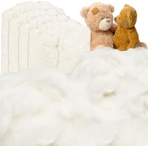 6 lb Natural Cotton Stuffing Raw Batting Fiber Combed Cotton for Pillow Couch Dolls White Cotton Filling for Stuffed Animals Crochet Stuffed Toys Art Crafts Supplies