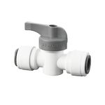 Qrity 1/4" Inline Tap/Shut-Off Valve/Isolation Valve, Reverse Osmosis Water Filtration System Water Pipe Control The Switch Valve of The Filter Water Pipe, 1 Piece