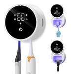 Ankilo UV Toothbrush Sanitizer, Wall Mounted Toothbrush Holder for Bathroom, LED Smart Screen, Toothbrush Sanitizer Case with Built-in UV Sanitization and Drying for Home, Travel