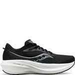 Saucony Women's Triumph 21 Sneaker, Black/White, 7.5