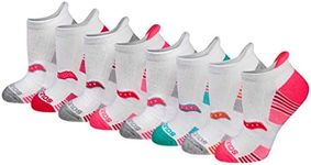 Saucony Women's Performance Heel Tab Athletic Socks , White Assorted (8 Pairs), Shoe Size: 7.5-10.5