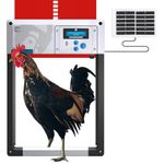 ChickenGuard ONE in All 4 Colours + Solar Kit included, Automatic Chicken Coop Door Opener, Timer/Light Sensing, Auto-Stop & Predator Proof (9v Electric/AA Batteries not included) (Red)