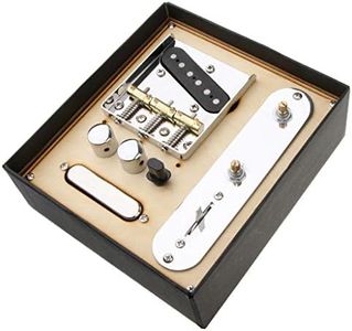 Alnicov 6 Strings Saddle Bridge Plate, 3 Way Switch Control Plate, Neck Pickup Set for Fender Electric Guitars Replacement Parts