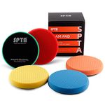 SPTA 5Pcs 5inch(125mm) Compound Buffing Sponge Pads Polishing Pads Kit Buffing Pad For Car Buffer DA Dual Action Polisher Sanding,Polishing, Waxing