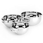 All-Clad MBSET Stainless Steel Dishwasher Safe Mixing Bowls/Set of 3 Kitchen Accessories , Silver