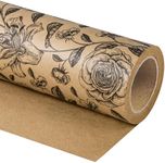 WRAPAHOLIC Kraft Floral Wrapping Pa