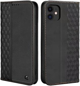 CXTCASE Case for iPhone 11, Shockproof PU Leather Flip Folio Cover with Card Slots, Magnetic Wallet Case for iPhone 11, Black