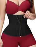 SHAPSHE Waist Trainer for Women Tummy Control Workout Waist Cincher Shapewear Hourglass Body Shaper with Zipper, BLK M