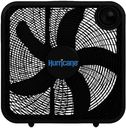 Hurricane Classic Floor Mount Box Fan w/ 3 Quiet Speeds, Black, 20" - Corded Portable Electric Air Cooling Unit w/ Powerful 2400 CFM Airflow for Home, Garage, Office, Bedroom & Basement