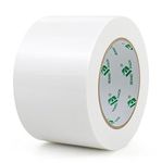 BOMEI PACK Wide Duct Tape 3Inch 75mm, White Strong Tape Gris Residue Free for Crafts and Repair, 1Roll 8.3Mil x 30yds