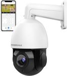 5MP Auto Tracking PTZ PoE IP Camera Outdoor Speed Dome, Compatible with Hikvision 18x Optical Zoom 30x Digital Zoom,Human Vehicle Detection, Two Way Talk, 330ft IR Night Vision, IP66,PTZ-4518X-IS