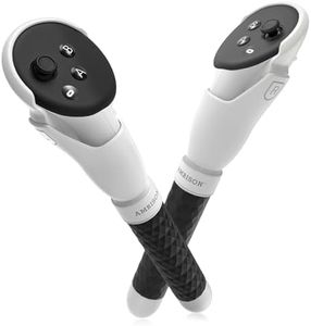 AMBISOM Handle Attachments for Oculus Quest 3 Controller Accessories, Gorilla Tag Long Arms Sticks Beat Saber VR Golf Club Handles Extension Grips for Meta Quest 3 Supernatural More VR Games(Black)