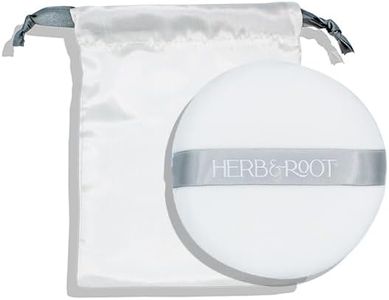 Large Powder Puff (6 inch) and Matching Satin Carrying Bag for Loose Body Powder. Super Soft Puff Made with Premium Velour, Satin Ribbon Handle. Great for Travel, Herb & Root…