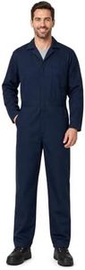 Men's Navy Blue Coveralls Mechanic Work Jumpsuit Horror Killer Set for Halloween-XXL