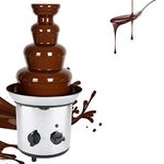 4 Tier Electric Chocolate Melting Fountain Machine, 22 * 22 * 44cm Large 2000W Chocolate Melting Fondue Maker, Universal 220V Chocolate Melting Machine for Party Banquet (B 4 Tier)