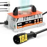 Club Car 48V Golf Cart Charger - 18 AMP 1250W Smart Battery Charger - IP67 Waterproof Trickle Charger for Lead Acid Batteries