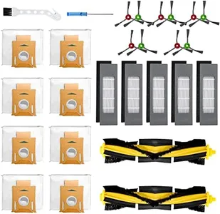 T8 N8 Replacement Parts for ECOVACS-Deebot Ozmo T8 T8 Aivi T8+ T8 AIVI+ T8 MAX N8 Pro Plus/N8 Pro N8+ Plus N8 Pro+ DEE.BOT Dust-Bags Main Brush Side Brushes HEPA Filters Replacement for Yeedi Vac