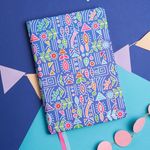 DOODLE Hard Bound Soft Foam Padded Paper Notebook | Compact Size A5 (8.25 x 5.7) | 160 Pages, 80 gsm | Flat Opening | Soft Foam Padding | Two Bookmark Ribbons - Vibrant Verse