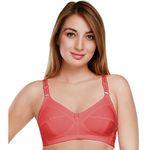 DAISY DEE Women's Cotton Non-Padded Non-Wired Full Coverage Plunge Bra (Carrot_Size-44D) NSHPU