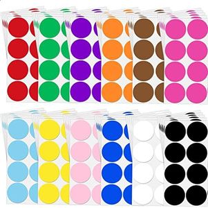 480 Pcs 2 Inch Colored Dot Stickers Round Color Coding Label Sticker Circle Moving Sticker Labels, 12 Assorted Colors Dot Stickers for Boxes Coloring Organizing Marking Classroom Decoration