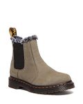 Dr. Martens Unisex 2976 Leonore Chelsea Boot, Nickel Grey Milled Nubuck Wp, 8