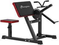 Soozier 2-in-1 Bicep Preacher Curl Bench with Adjustable Seat and Elbow Cushion, Plate Loaded Bicep Curl Machine, Tricep Extension Machine for Home Gym Workout