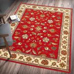 AEARTH HOME CARPET Handmade Export Quality Carpet 100% Pure Wool Carpet for Living Room Persian Carpet Tufted Woolen Carpet for Living Room Bedroom and Hall Size 12 x 18 Feet Color