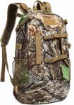 MERALIAN Hunting Backpack with Waterproof Rain Cover,Durable Large Hunting Day Pack for Rifle Bow Gun.(Khaki)