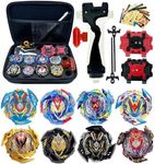 Gytobytle Valkyrie 8in1 Bey Battling Top with Box Bag Dual Launcher Pro Series Handle, Metal Fusion Battle Burst Surge Blade