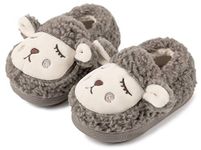 DimaiGlobal Baby Boys Girls Slipper Shoes Anti-Slip Soft Sole Cotton Kint Shoes Elastic Toddler Cartoon Moccasins Warm Slippers Cozy Gripper Bottom